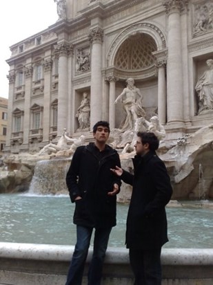 Nonchalant about the Trevi Fountain