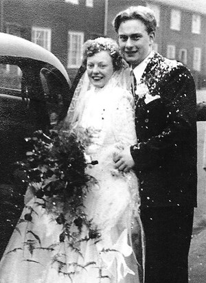 Alice and George on their Wedding day in January 1952