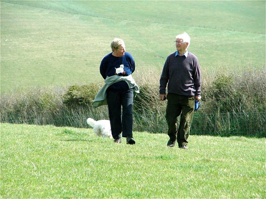 Walking....(with beloved Tam the Westie!)