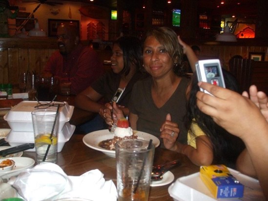 Mom's birthday dinner at Outback in Antioch in 2008