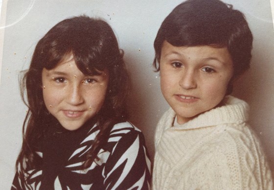 Paul with his sister Jill in October 1972