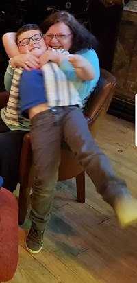 A treasured Memory of my Beautiful Grandson Patrick, Loving, Funny and always giving you his trademark the "thumbs up" - will Love you Forever - Nanny Luton