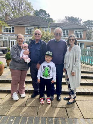 Chris and Jane with Kirsts parents Allen and Gail and the grandchildren