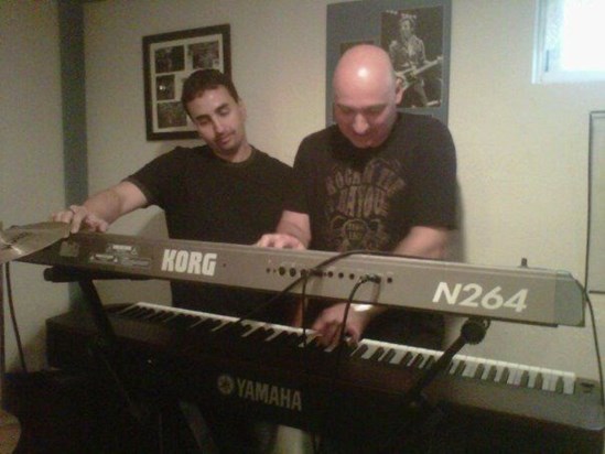 Jeff and I working on Daddy Loves You