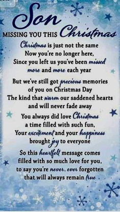 Missing you at Christmas. xx