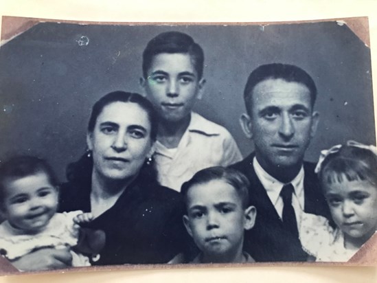Baby Isabel with her family - Malaga 1952