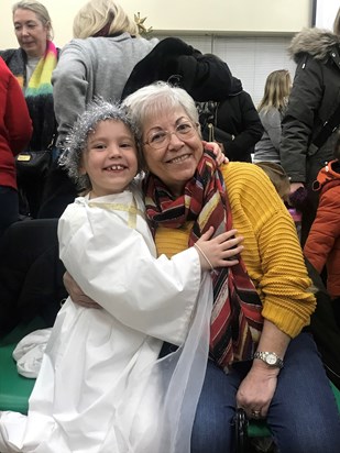 Isabel at granddaughter Sofia’s Nativity play December 2019
