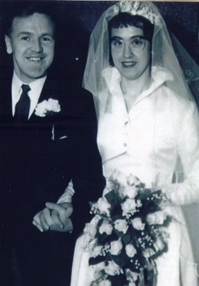 John and Pamela Wylie  on their wedding day 