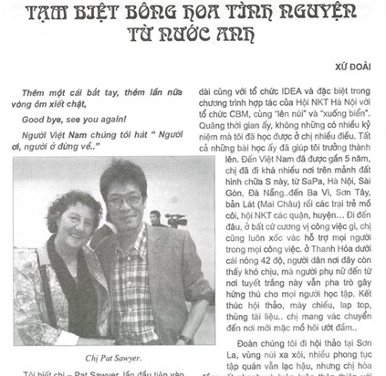 Write up in a Vietnamese paper of the work Pat was doing - 