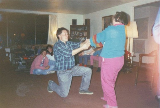 Dancing with Stacy at the house in Tacoma