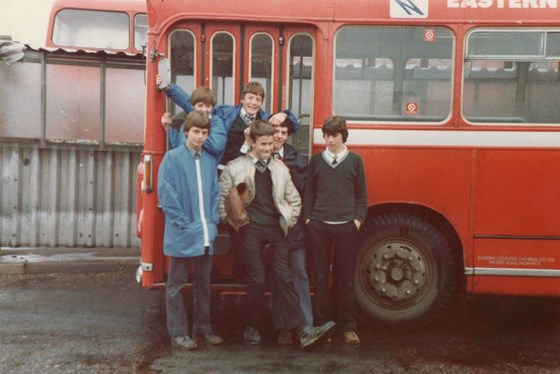 Intrepid travellers with the Eastern Counties Buses ... circa 1981/82