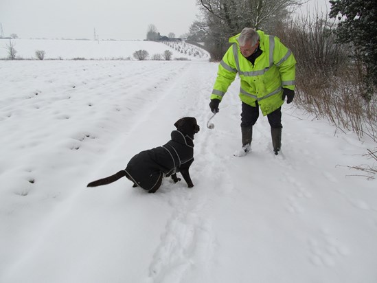 Ralph and Sasha in the snow