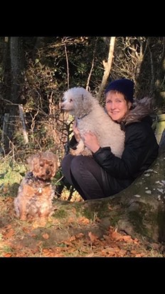 Al with her beloved companions Tommy and Elfie