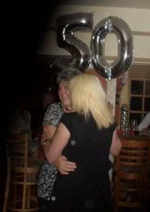 With Jenny, my mother-in-law, at my 50th x