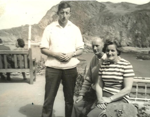 Tony with Mom & Dad, Ilfracombe 1965