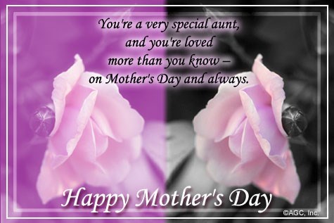 With love to a special aunt on Mother's Day.. ??