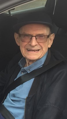 Sitting in mum and dad’s new car - he was so happy