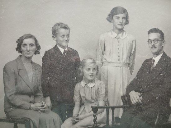 Margaret with her parents and siblings