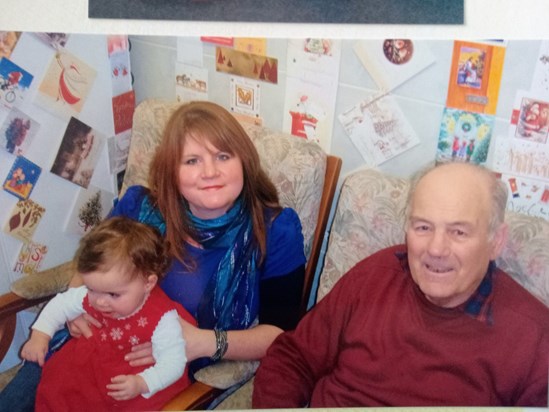 One Christmas, around 2010, myself and Rosina with my father in law  and Rosina's Grandad, a kind, calm and happy man.