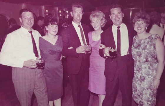 Tony & Jean, Denis & June Oakley, Bill & Pam Buckley at Seaton Devon in the mid 60's