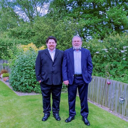 KSB and his Dad - booted and suited !