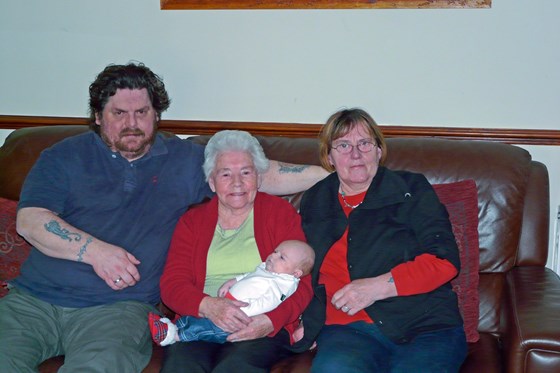 4 generations - KSB, his Nan, Ruby and his Mum.