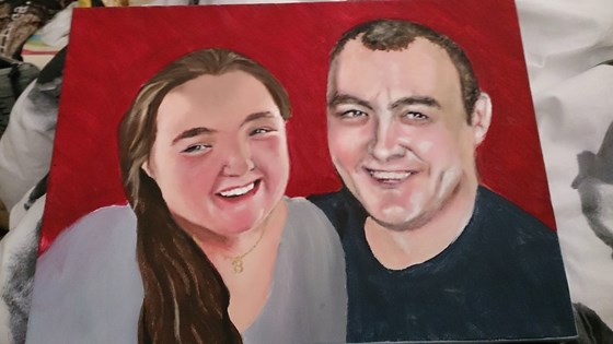 My birthday present from Nan, painted by Heather. I think we look great! Love you so much xxx