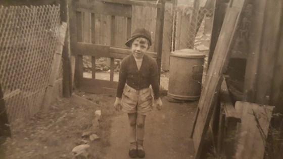 Dennis in our back garden, Ealing, London, end of the 50's.