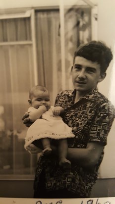 Dennis as a teenager, with baby cousin