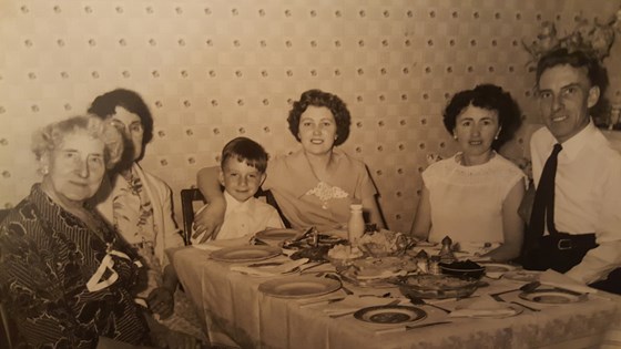 Dennis with relatives at Christening