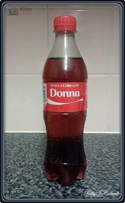 "6 year old original bottle of..."Share a Coke With Donna"... 