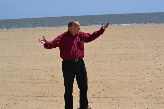 Mike on the Beach at Norwich