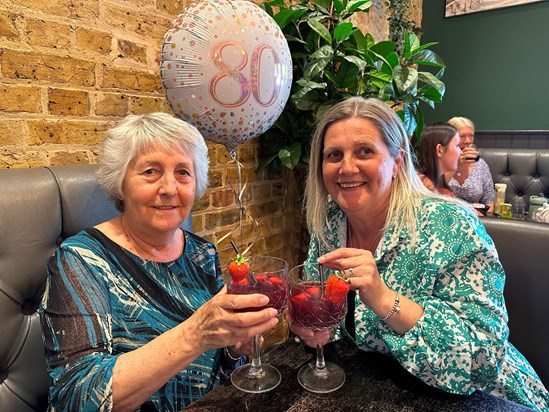 Me and Mum on her 80th Birthday 
