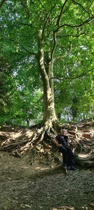 Dad and the tree.  Oulton marshes 