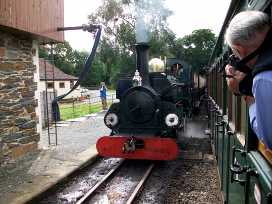 Dad on Ffestiniog Railway   Oct 2009