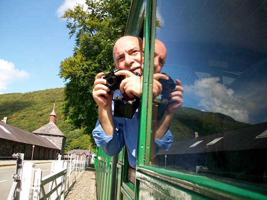 Dad on steam train   Sept 2009