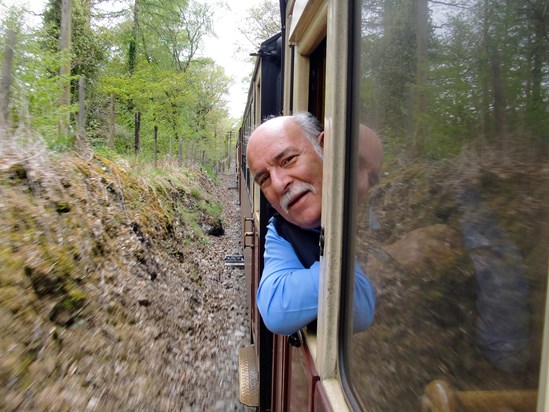 Dad on the Welsh Highland Railway   May 2010