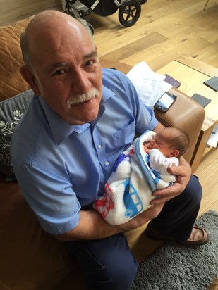 Dad with Baby James   June 2015