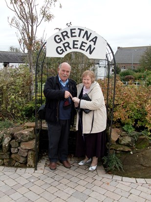 Mum and Dad at Gretna Green   Oct 2010