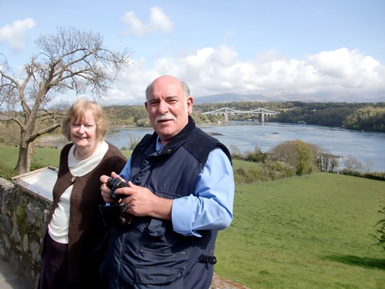 Mum and Dad at Menai Bridge   May 2010