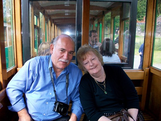 Mum and Dad on Railway   Sept 2009