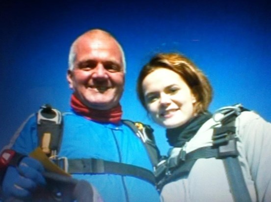 Dad and I on the day of my skydive Nov 2007