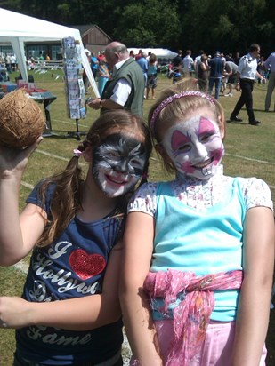 Nicola loved dressing up and could not walk past a face painting stall without having a go.