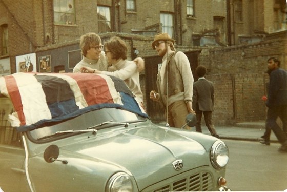 Helping out with the car wash - 1971