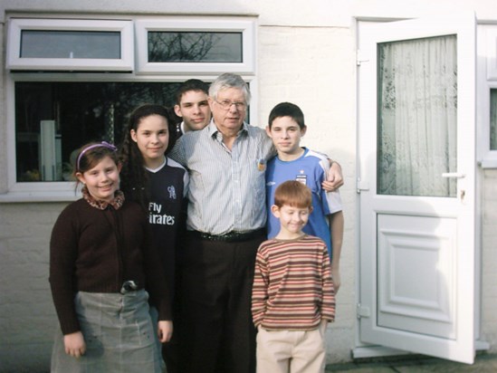 Bernard with his grandchildren 6th September 2005