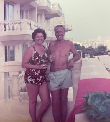 June & Ron, Malta, 1977