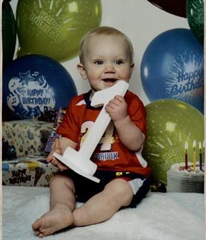 Great grandson Blake turns 1!!!  06-20-07