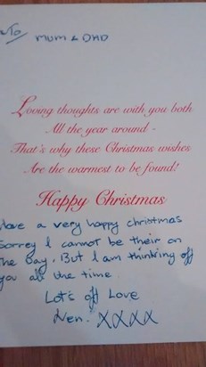 This card from Ken 