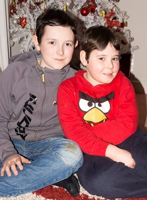 Josh & Liam Christmas 2013 your 2 youngest boys xx