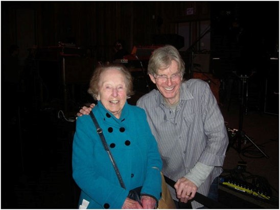 Mom with Phil Lesh, another ardent Wagnerite.